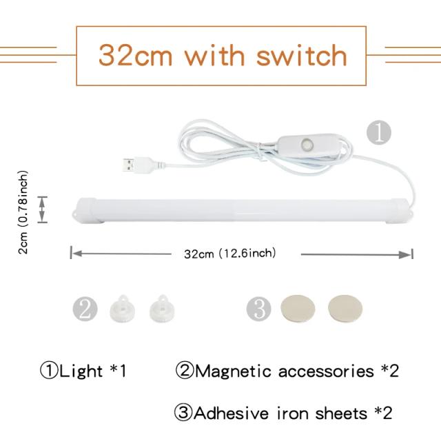 Luminária de Mesa LED Magnética USB 50cm Proteção Olhos