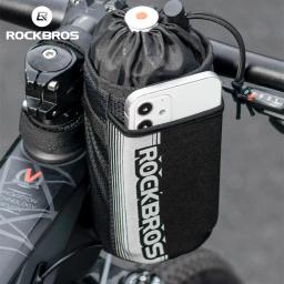 Rockbros bicicleta guiador saco ciclismo garrafa de água portador titular alça ampla reflexiva scooter pendurar saco bolsa da bicicleta acessórios - Image 1