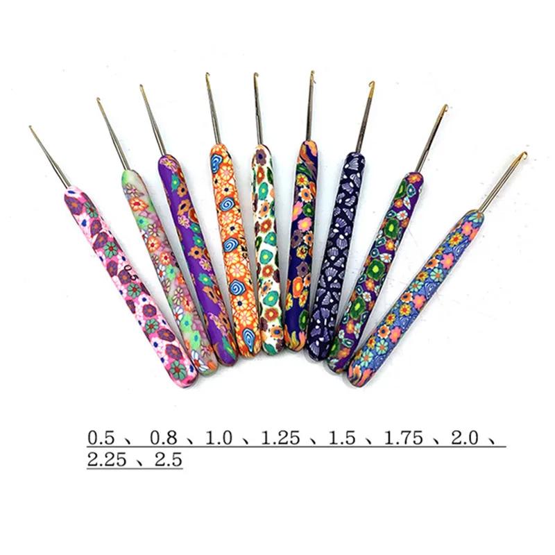 Ganchos de agulhas de tricô de crochê, alça de tecelagem de fio, ferramentas diy, acessórios de costura, agulha de artesanato de tecido de renda, 0,5 mm-2,75 mm - Image 1