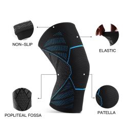 Joelheira de compressão esportiva, joelheiras ortopédicas de ajuste para trabalho, protetor de patela, vôlei, corrida, ciclismo, 1 peça - Image 2