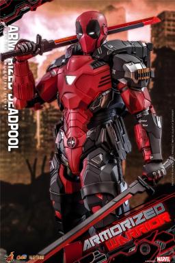 HOTTOYS-Boneca Colecionável Armorizada Deadpool Alloy, HT CMS09D42, Die-Cast, Escala 1:6, 32.5cm Edição Colecionável, Original - Image 2