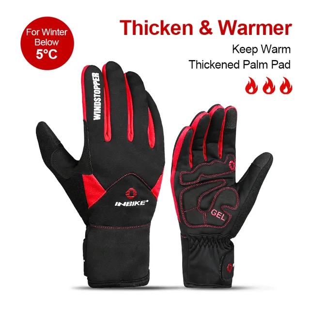Luvas de Ciclismo Inbike para Inverno: Toque Sensível e Acolchoadas para Homens, Perfeitas para Bicicletas e Motocicletas