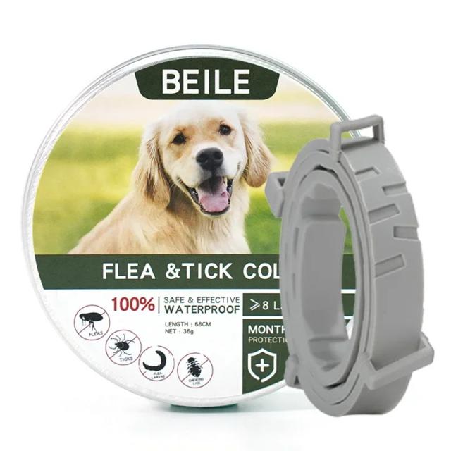 ColeIRA Anti-Pulgas e Carrapatos Ajustável para Cachorros e Gatos - Proteção Eficaz por 8 Meses