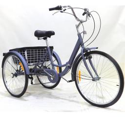 Triciclo com cesto de compras para idosos, bicicleta Trike, 3 rodas, ao ar livre, alta qualidade - Image 1
