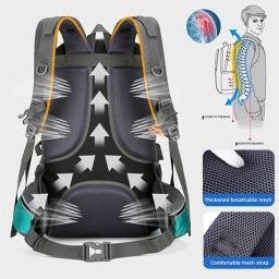 50l náilon mochila saco de acampamento esporte ao ar livre caminhadas trekking escalada viagem ombro reflexivo sapatos bagagem ao ar livre saco dos homens - Image 2