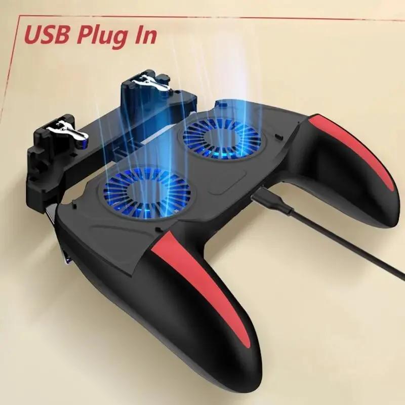 H10 Dual Fan Cooler Gamepad, semicondutor, radiador do telefone móvel, controlador de jogo, velocidade ajustável, refrigerando Gamepad - Image 1