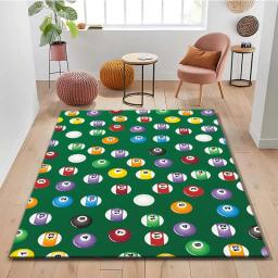 Tapete estampado de bola de bilhar para sala de jogos, divertido e brincalhão, inspirado na mesa de bilhar, tapete para sala de jogos, pobreble - Image 2