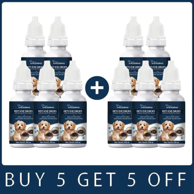 Colírio Pet para Cães e Gatos 10ml - Remove Marcas de Lágrima, Alivia Coceira Ocular e Proporciona Limpeza Suave