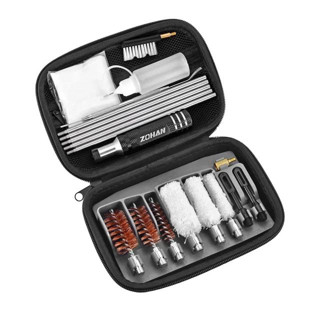 Kit de Limpeza ZOHAN para Shotgun com Escova - Materiais para Limpeza de Calibres 12, 20 e 410