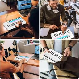 M-VAVE-MIDI Teclado de Controle, Mini USB Pad, 25 Key Midi Controller, 16 RGB Drum Pads, 8 Botões, Música, Notebook, SMK-25 II - Image 6