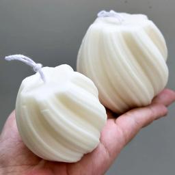 3d girando pilar vela molde de silicone onda geométrica vela cera molde diy arte abstrata sabão resina gesso molde casa artesanato decoração - Image 2