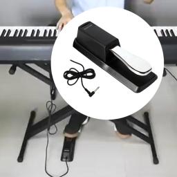 Pedal sustentação piano, pedal sustentação teclado para teclado eletrônico piano digital, sintetizador midi com - Image 4
