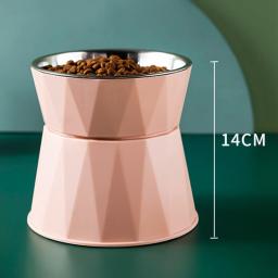 Aço inoxidável levantada tigela de comida para animais de estimação, Tigela, Prato de alimentação de água, Pet comer pratos - Image 5