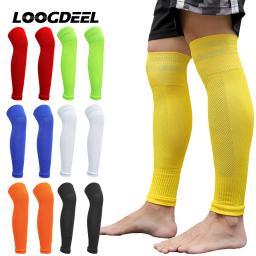 Loogdeel 1 par de meias de futebol, mangas para panturrilha, proteção para joelho adulto, meias esportivas, tubo alto, respirável, aquecedores de pernas de futebol, caneleira - Image 1