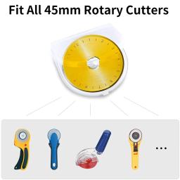 5/10pcs lâminas de corte rotativo de titânio 45mm lâminas de substituição de reposição com estojo para quilting scrapbooking artesanato de costura - Image 6