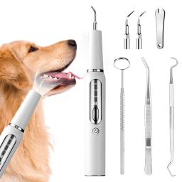 Elétrica Dental Care Kit para cão e gato, Dente Cálculo Dispositivo, Escova de dentes ultra-sônica, Pet Scaler, Tooth Cleaning Tool, Placa, Placa - Image 1