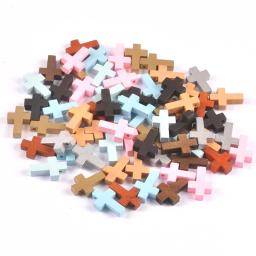 Multicolorido diy contas cruzadas de madeira pendurado ornamentos pingente crianças presentes jóias ornamentos decorações 50 pçs cp3363 - Image 2