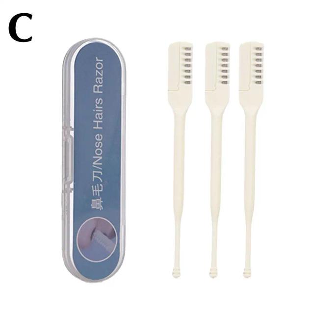 Dupla face nariz aparador de pêlos, Manual Nostril limpeza tesoura, ferramenta aparador de pêlos, 360 graus girar