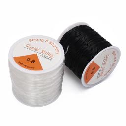 Cordão elástico para fazer joias, pulseira de cristal, elástico, corda para argila, Kandi, pônei, 100m, 0,8mm - Image 1