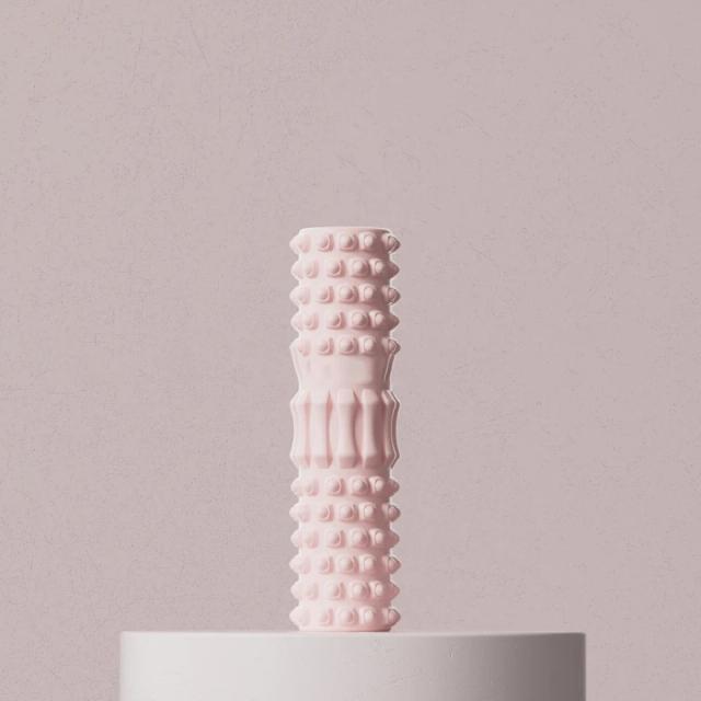 Rolo de Massagem de Espuma com Núcleo Oco 30cm Dobrável Portátil para Pilates e Relaxamento Muscular