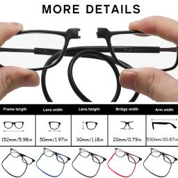 Óculos Presbiópicos Dobráveis, Óculos de Leitura Portátil, Alta Definição, Moda Resina, Material TR90, Moldura Flexível, Fácil de Usar - Image 4
