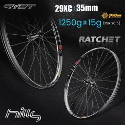 Ryet assimétrico superleve 29er mtb rodas de carbono 1250g 35mm largura mountain bike jantes 36t catraca em linha reta puxar pilar raios - Image 1