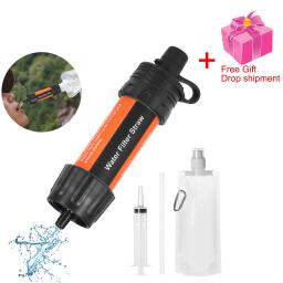 Sobrevivência ao ar livre filtro de água canudos equipamentos de camping purificador de água sistema de filtragem de água acessórios para caminhadas de emergência - Image 1
