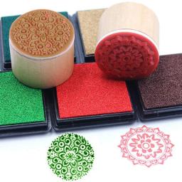 12 pçs carimbos de madeira padrão floral círculos e quadrados de borracha decorativa de madeira para diy cartão de artesanato e scrapbooking - Image 2
