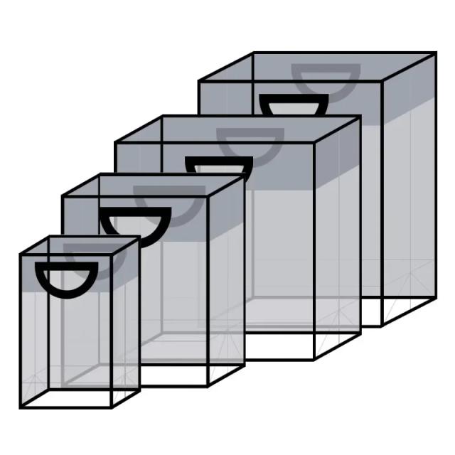 Pacote com 10 Sacos de Presente de Plástico Transparente para Casamentos, Aniversários e Eventos Especiais
