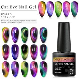 Gato olhos magnético prego gel polonês conjunto com vara magnética spar gato estrelado brilhando camaleão laser cat eye vernizes híbridos - Image 2