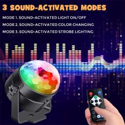 Asymmetric Fashing Light Stage Lamp com controle remoto, EU Disco Ball Lamps, Home Parties, Aniversário, Casamento, Bar, 1 Pc, 2 Pcs, 3 Pcs, 4Pcs - Image 3