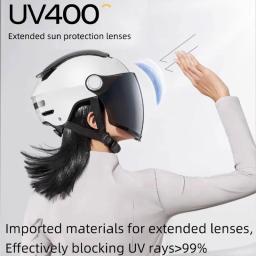 Bibee capacete da motocicleta elétrica verão respirável bicicleta elétrica rosto aberto capacete das mulheres dos homens lentes duplas jet scooter metade capacetes - Image 3