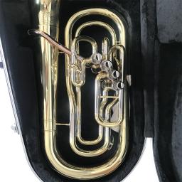 Seasound OEM Barato Alta Qualidade Ouro 4 Pistões Marching Instrument Eufónio JYMEP734 - Image 2