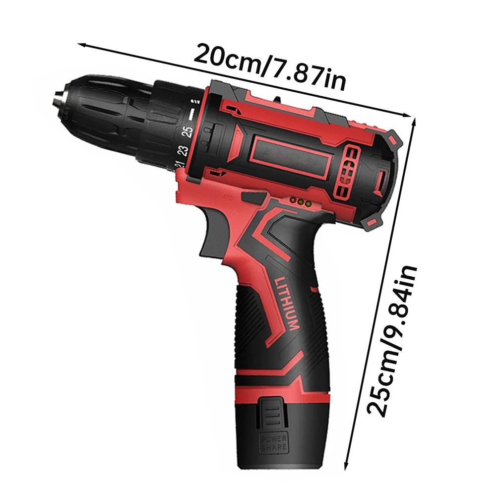 Furadeira elétrica sem fio, Mini chave de fenda, Driver de força sem fio, Ião-lítio DC, Bateria 1500mAh, 12V, 600W, Max - Image 1