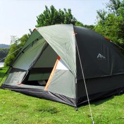 3-4 pessoa dupla camada à prova de chuva ao ar livre barraca de acampamento abrigo para pesca caça viagem aventura e festa de família verde azul - Image 3