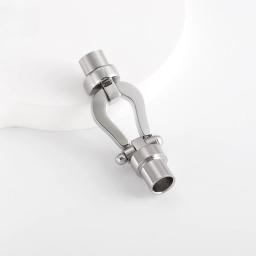 Aço Inoxidável Ferradura Fivela, Corda De Fio De Aço, Pulseira De Corda De Couro, Em Forma De U, Buraco Redondo, Fivela Magnética, DIY Acessórios - Image 2