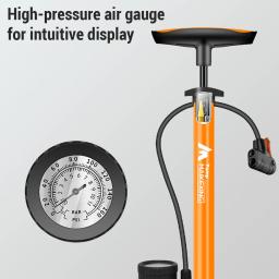 LIXADA-Bomba de bicicleta portátil multifuncional, bomba de ar com insuflador para bicicletas, bolas e carros, 160PSI, bocal 3 em 1 - Image 4