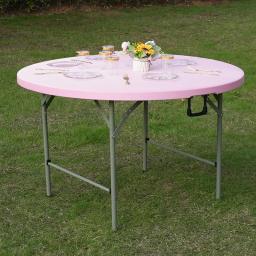 Rodada Elástica Equipado Cobertura De Mesa, estiramento Sólido, Simples Bar Toalha De Mesa Exposição, Banquete De Casamento, Piquenique Decoração Do Partido - Image 3