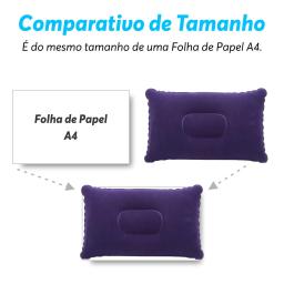 Travesseiro Almofada Inflável Viagem Avião Ônibus Barraca de Camping Acampamento Trilha Tenda Passeio - Image 2