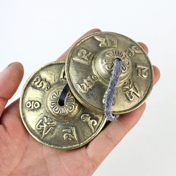 Himalayan tingsha sino nepalês cobre címbalo carrilhão instrumento de percussão de bronze feito em meditação tradicional artesanato sino - Image 1