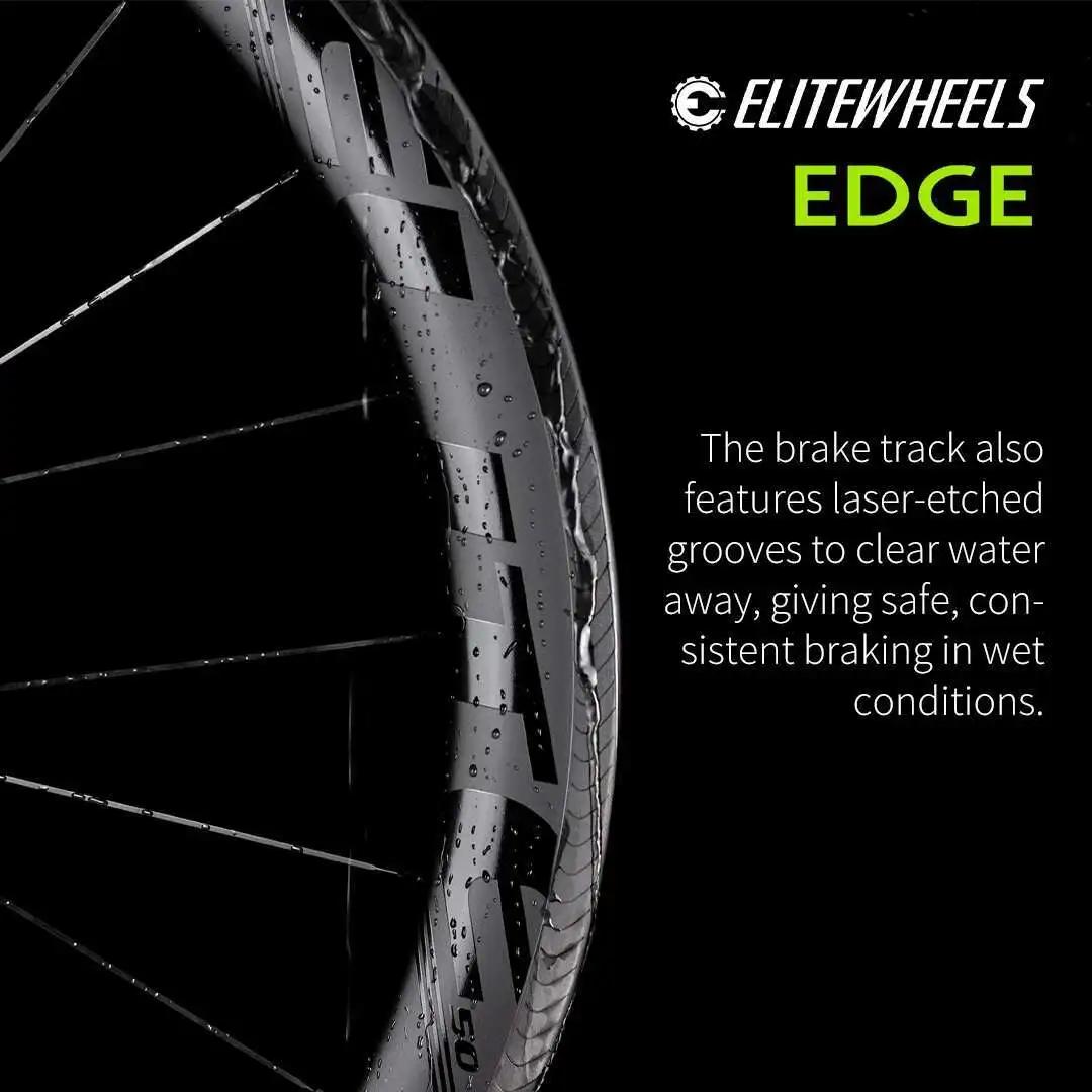 Elitewheels edge aro de carbono freio estrada rodado ultraleve 1291g 40 50mm aro sistema catraca 36t hub asa 20 raios bicicleta rodado - Image 1