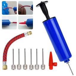 Bomba de ar manual para basquetebol, futebol, voleibol, yoga, com 7 agulhas e 1 bico, w2g4 - Image 2