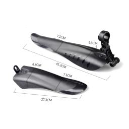Bicicleta dianteira e traseira pára-lamas pneu, roda Fender, proteção contra respingos acessórios, estrada MTB bicicleta, preto, 20 ", 22", 24 ", 26", 2pcs - Image 6