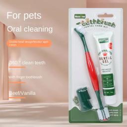 Creme dental e escova de dentes Set para Pet, Fingertips Limpeza Suprimentos, Gato e Cão, 7.11 - Image 6