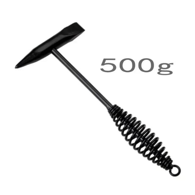Martelo de Escória de Soldagem com Cabo de Mola em Aço de Alto Carbono - Ideal para Remoção de Ferrugem e Lascar, 300 a 500g