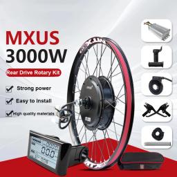 Kit elétrico de modificação de mountain bike mxus 72v3000w motor rotativo de tração traseira 142mm mtx39 configuração de roda 20-29 polegadas - Image 1