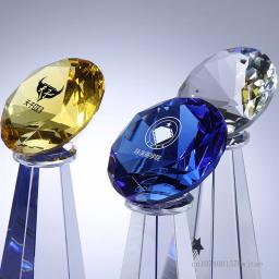 Personalizado colorido diamante cristal troféu, artesanato de vidro lembrança, eventos esportivos prêmios campeões, decoração para casa, 29cm, 1pc - Image 6