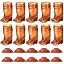 Plástico Mini Western Cowboy Chapéus, Decoração de festa Suprimentos, Bota, Óculos de Tiro para Aniversário Cowboy, 20Pcs - Image 1