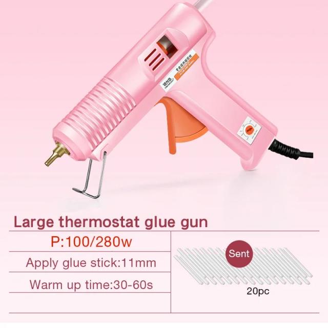 Pistola de Cola Quente 70W para Decoração de Natal e Projetos Artesanais com Bastões de Cola de Silicone