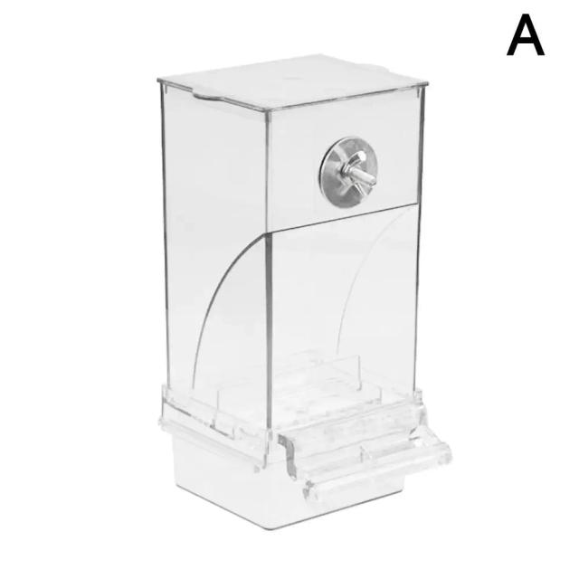 Alimentador Automático de Pássaros Transparente à Prova de Derramamento e Respingo - Easy Food Cage com Fixação na Caixa